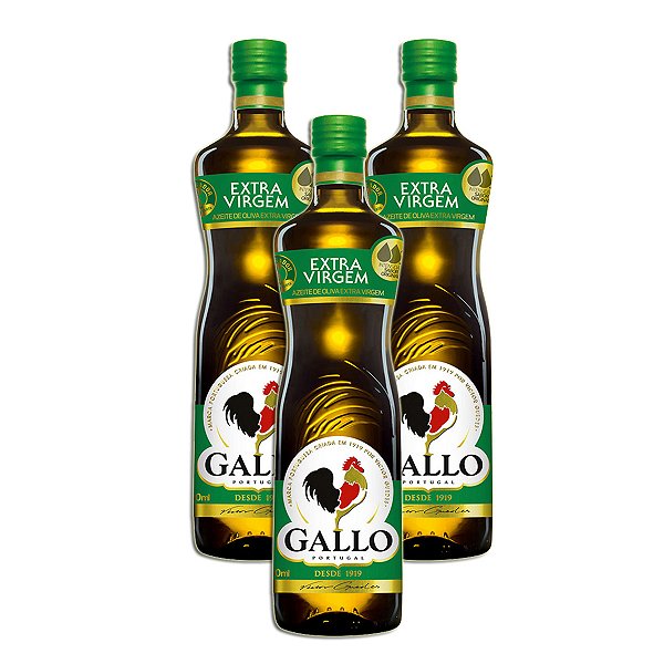 Azeite de Oliva Extra Virgem Clássico Gallo 500ml Kit 3