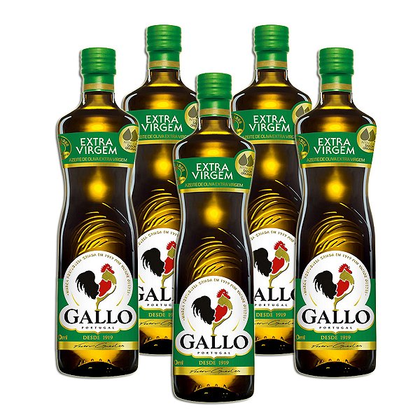 Azeite de Oliva Extra Virgem Clássico Gallo 500ml Kit 5