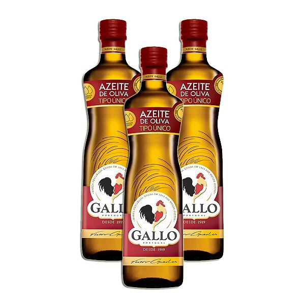 Azeite de Oliva Tipo Único Português Gallo 500ml Kit 3