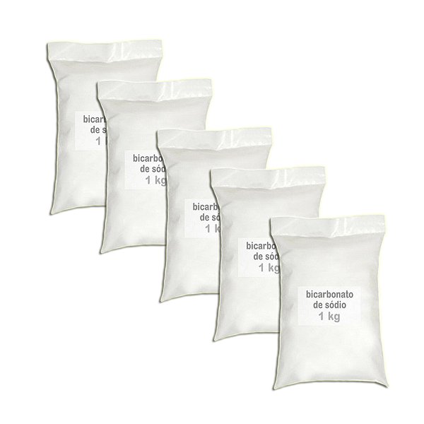Bicarbonato de sódio Solúvel 1 kg Kit 5