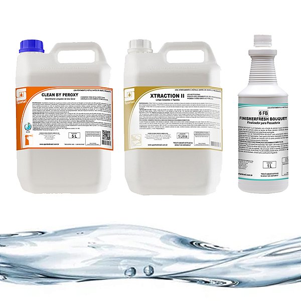 Kit Limpeza Sofa Carpete Spartan Bouquet Xtraction Peroxy