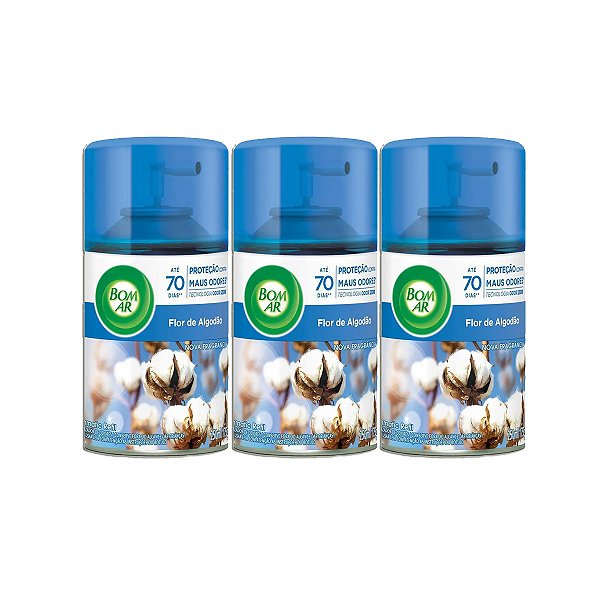 Bom AR FreshMatic Flor De Algodão Kit 3