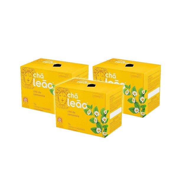 Chá Leão Camomila Em 15 Sachê Kit 3