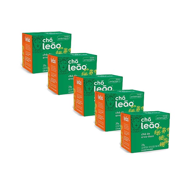 Chá Leão Erva doce Em 10 Sachês Kit 5