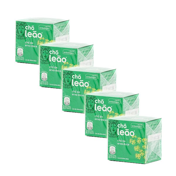 Chá Leão Erva doce Em 15 Sachês Kit 5