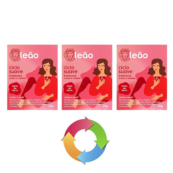 Chá Matte Ciclo Suave Framboesa Cravo e Canela 10 S Kit 3