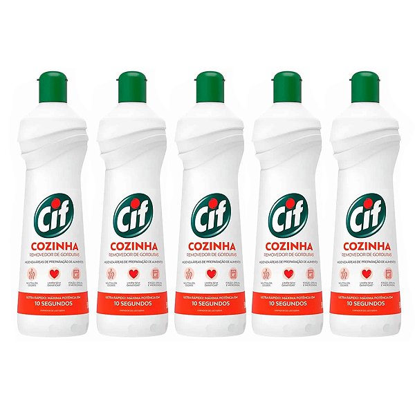 Cif Cozinha Removedor De Gorduras 500ml Kit 5