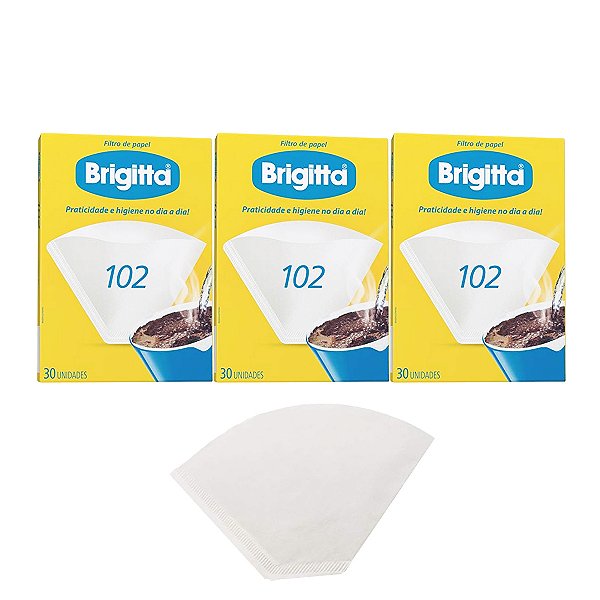 Coador De Café De Papel Filtro Brigitta N102 Kit 3