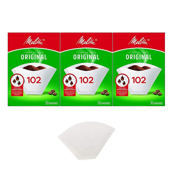 Coador De Café De Papel Filtro Melitta N102 Kit 3