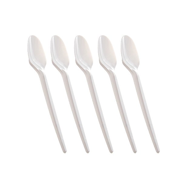 Colher De Sobremesa Biodegradável 50u Kit 5