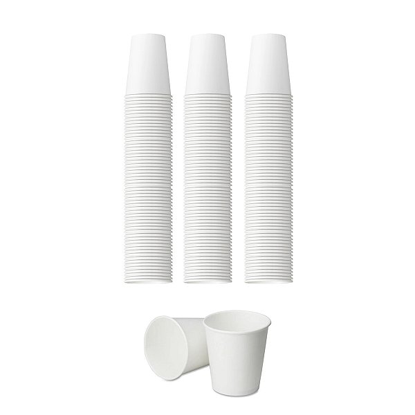 Copo De Papel Biodegradavel 200ml Branco Com 50und Kit 3
