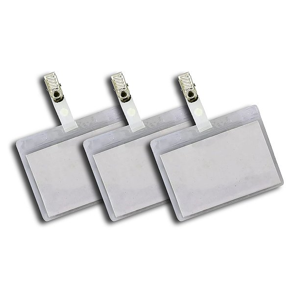 Crachá Mole Identificador Pvc Com Presilha 9x7cm Kit 3