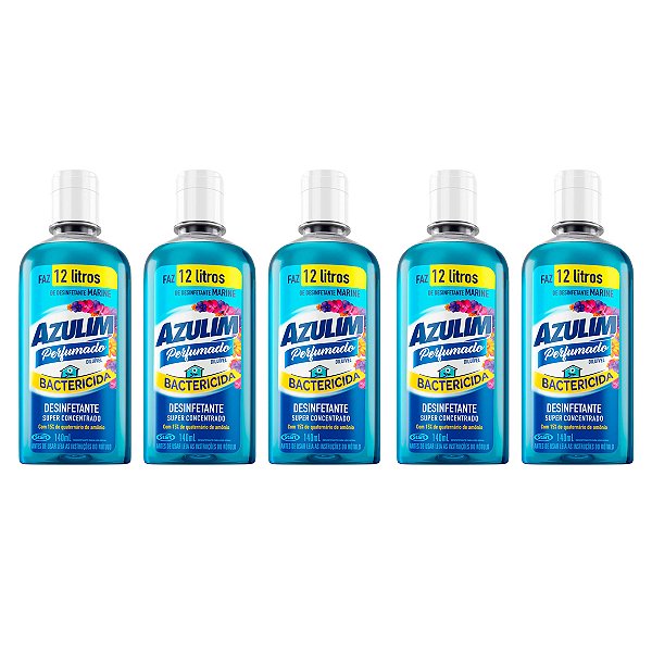 Desinfetante Azulim Marine Concentrado Bactericida Kit 5