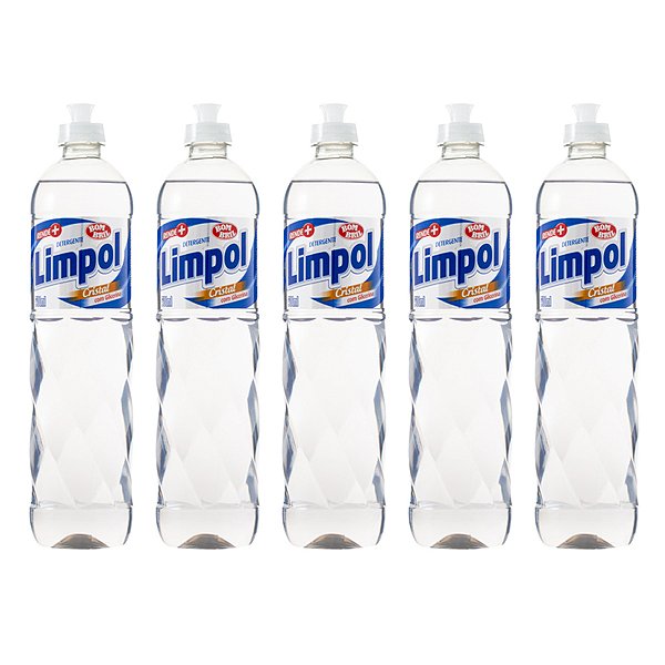Detergente Limpol Cristal Com Glicerina 500ml Kit 5
