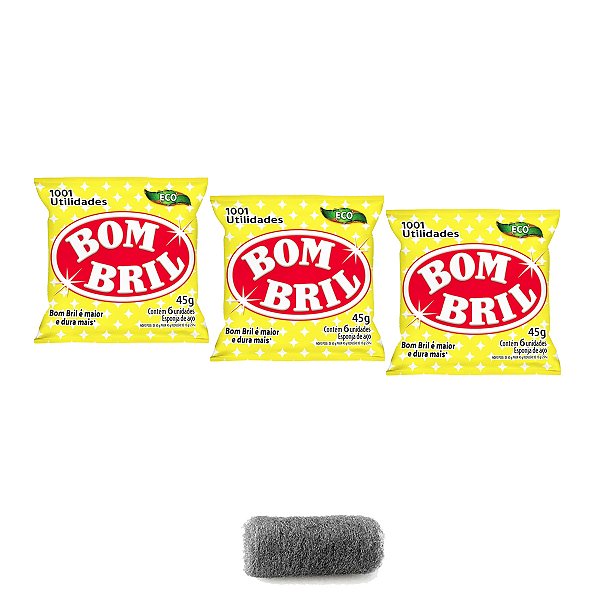 ESPONJA DE AÇO BOMBRIL PACOTE 6 UNIDADES KIT 3
