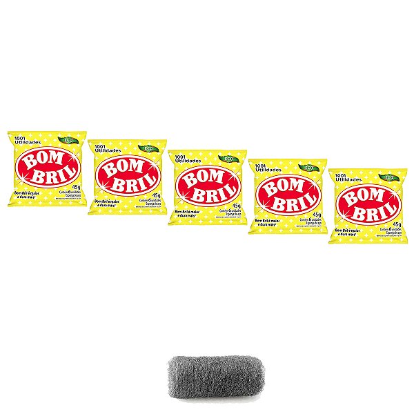 ESPONJA DE AÇO BOMBRIL PACOTE 6 UNIDADES KIT 5
