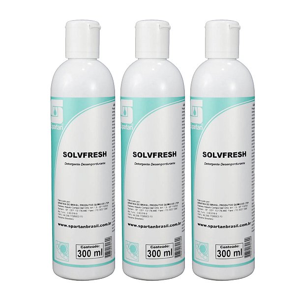 Detergente Desengordurante Têxtil Spartan Solvfresh Kit 3