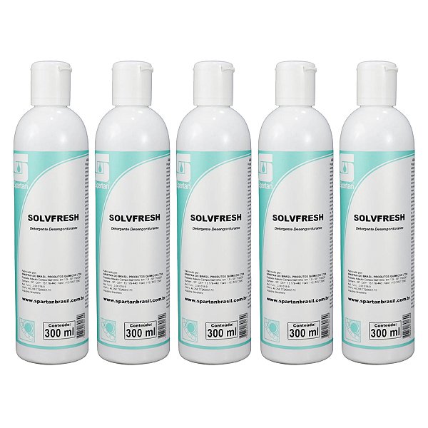 Detergente Desengordurante Têxtil Spartan Solvfresh Kit 5