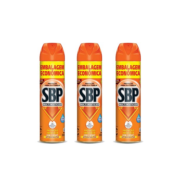 Inseticida SBP Aerossol Tradicional Kit 3
