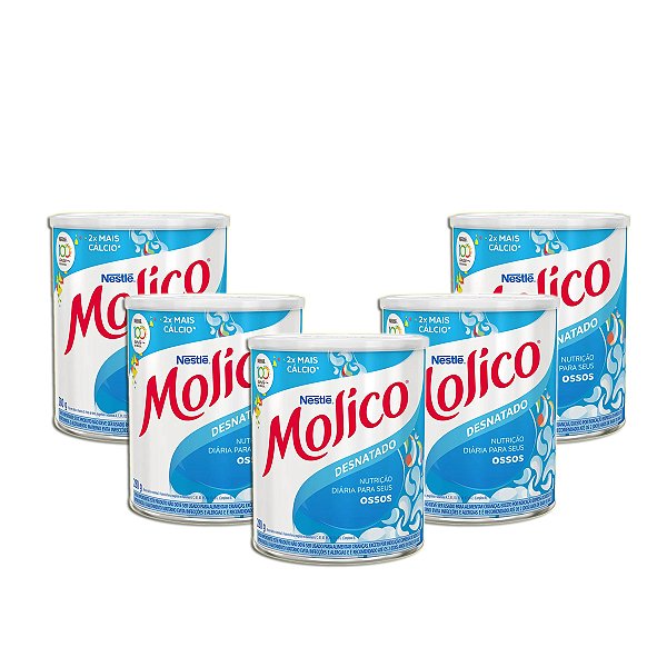 Leite Em Pó Molico Desnatado Nestlé Kit 5