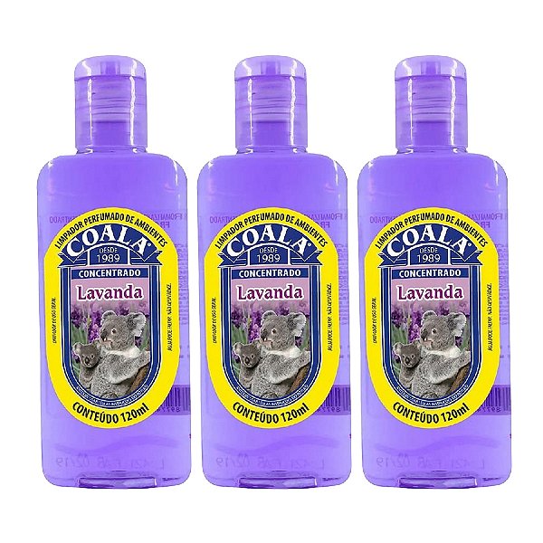Limpador Aromatizante Concentrado Coala Lavanda Kit 3