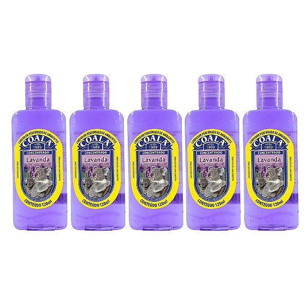 Limpador Aromatizante Concentrado Coala Lavanda Kit 5