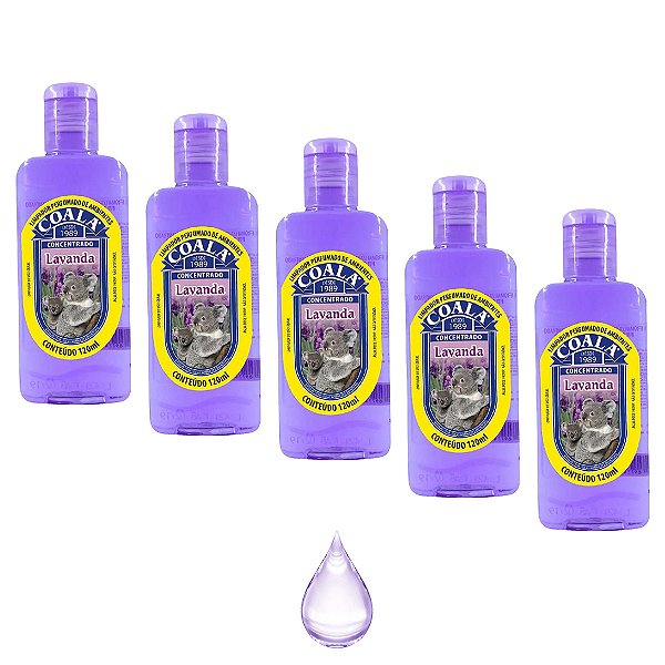 Limpador Aromatizante Concentrado Coala Lavanda Kit 5