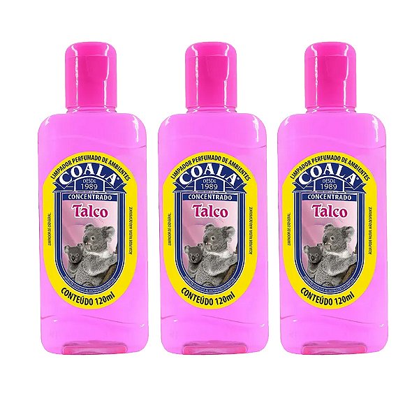 Limpador Aromatizante Concentrado Coala Talco Kit 3