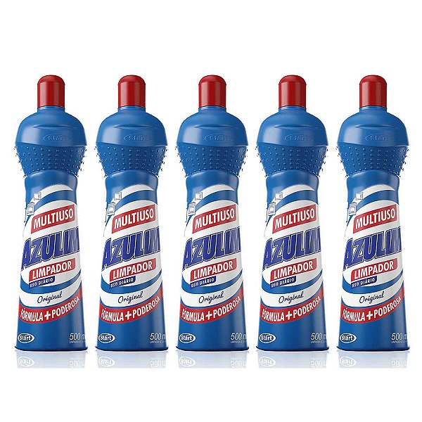 Limpador Azulim Multiuso Uso Diário 500ml Kit 5