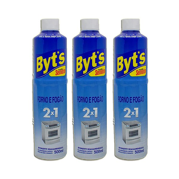 Limpador Desengordurante de Forno e Fogão Semorin Byts Kit 3