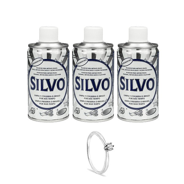 Limpador Líquido Para Metais Silvo Kit 3