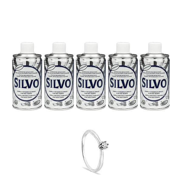 Limpador Líquido Para Metais Silvo Kit 5