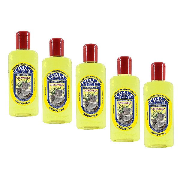 Limpador Perfumado de Ambiente 120ml Coala Citronela Kit 5