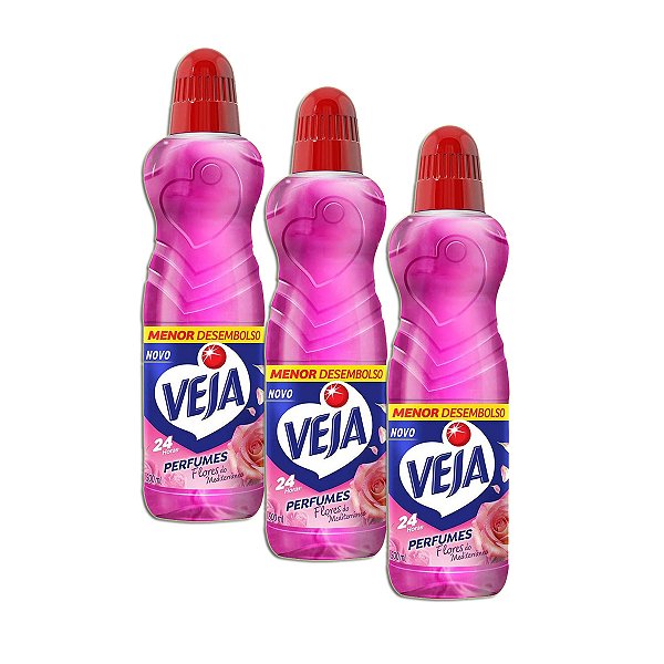 Limpador Veja Perfumes Flores do Mediterrâneo Kit 3