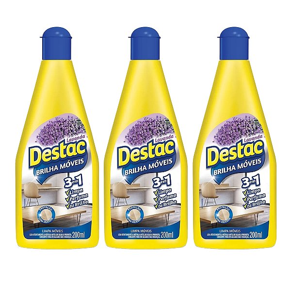 Lustra Móveis Destac Aroma Lavanda 200ml 3x1 Kit 3