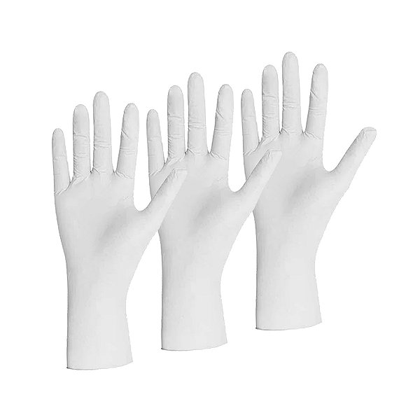 Luva De Látex Branca Com pó Inoven Tamanho M Kit 3