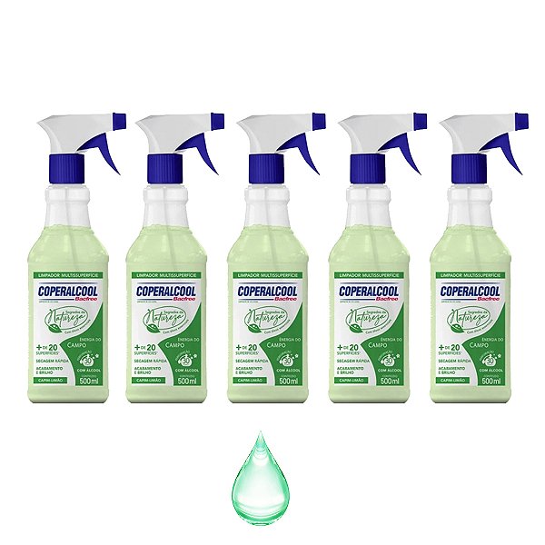 Limpador Coperalcool Multiuso Bacfree Capim Limão Kit 5