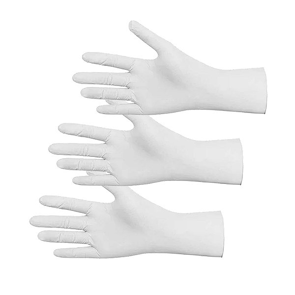 Luva De Látex Branca Com pó Inoven Tamanho G Kit 3