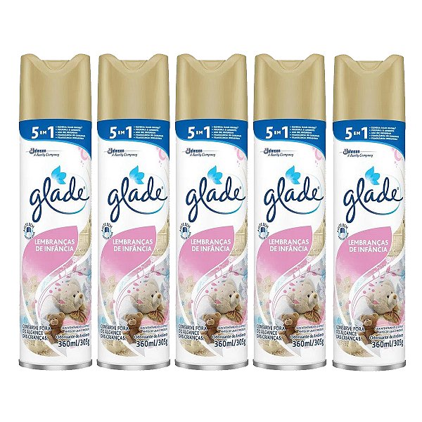 Odorizador Glade Lembranças De Infância 360ml Kit 5