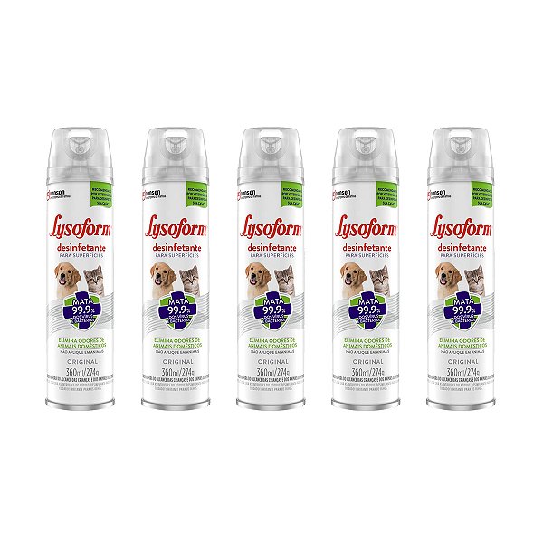 Lysoform Original Desinfetante Bactericida 360Ml Kit 5