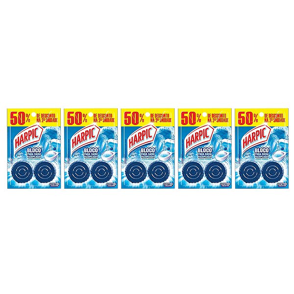 Pedra Sanitaria Bloco Harpic Caixa Acoplada Kit 5