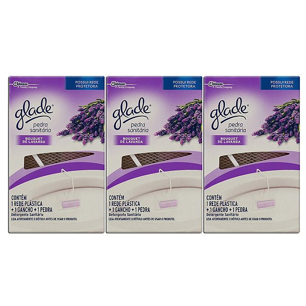 Pedra Sanitária Glade Bouquet De Lavanda Kit 3