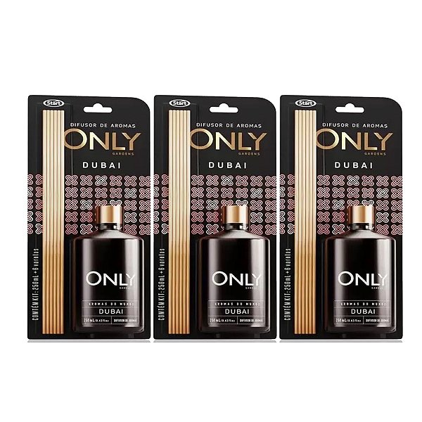 Perfumador Difusor De Aromas Only Gardens Dubai Kit 3