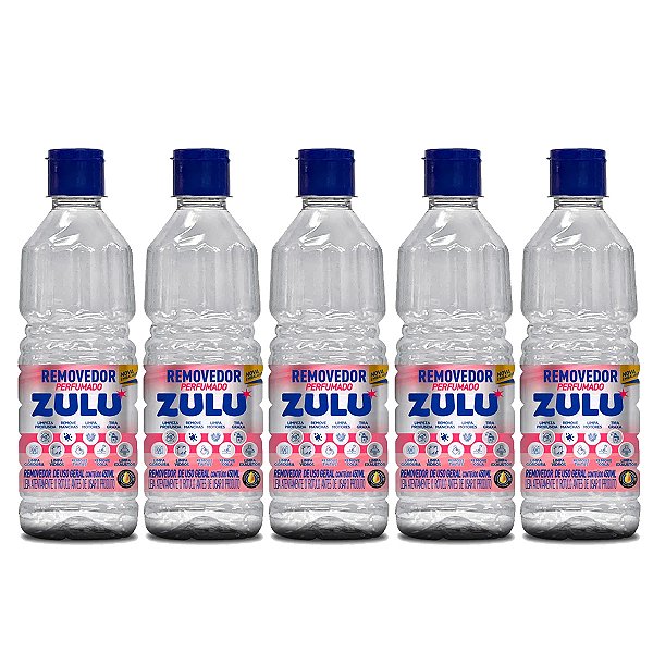 Removedor De Uso Geral Zulu Perfumado 450ml Kit 5