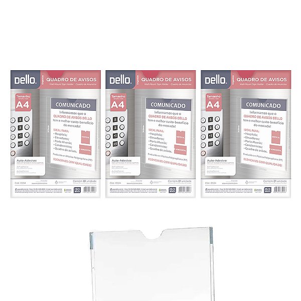 Quadro de Aviso A4 Dello Kit 3