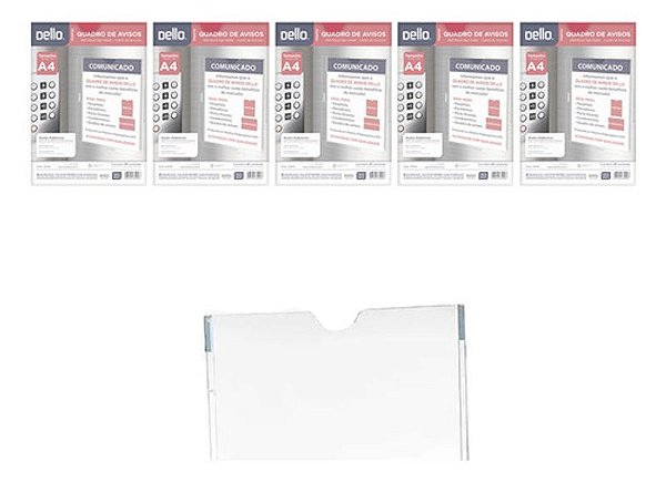 Quadro De Aviso A4 Dello Cod0534 Kit 5 Transparente
