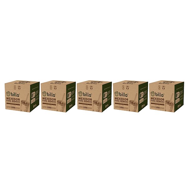 Billa Mexedor de Bambu Para Bebida Kit 5