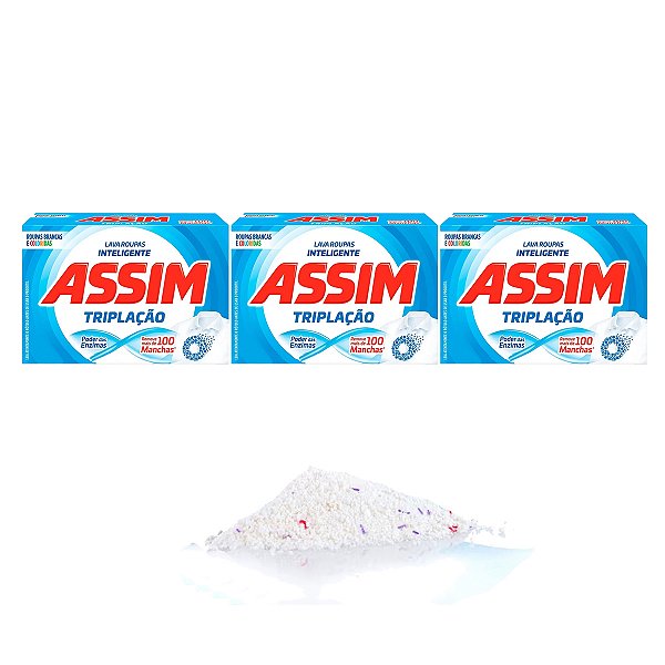 Sabão Em Pó Assim Tripla Ação Médio Kit 3
