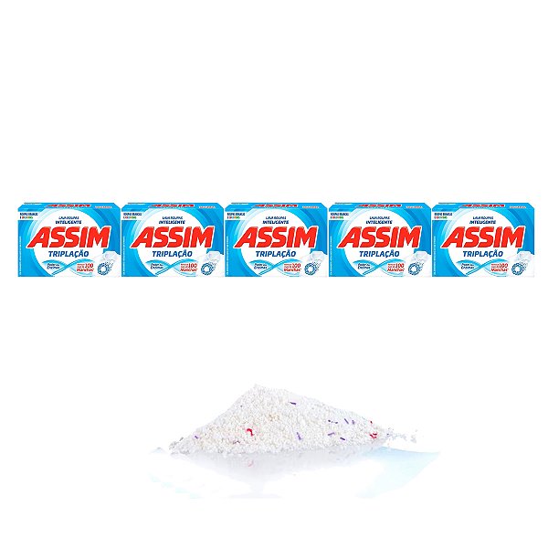 Sabão Em Pó Assim Tripla Ação Médio Kit 5