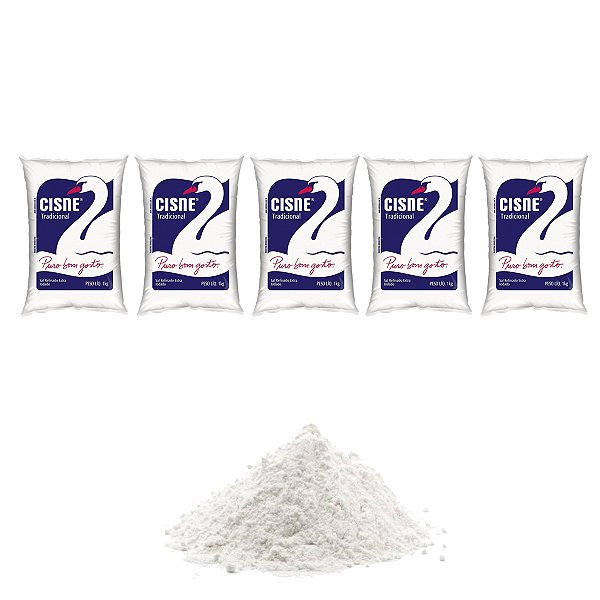 Sal em pacote de 1 Kg Kit 5